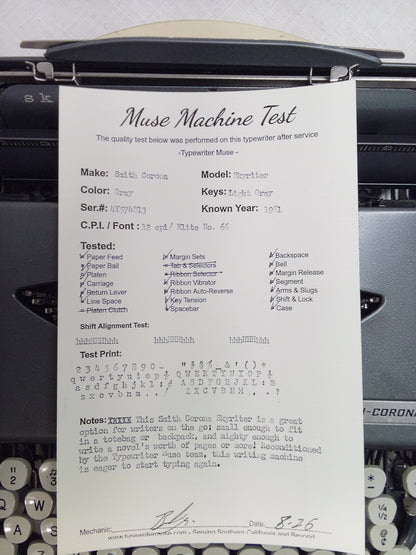 '61 Smith Corona Skyriter Working Vintage Typewriter