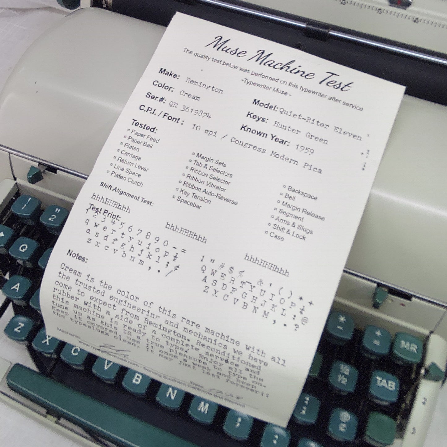 Remington Quiet-Riter Eleven 1959